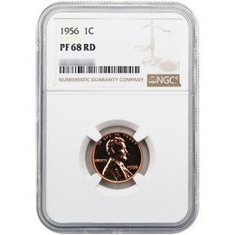 1956 Proof Lincoln Cent NGC PF68 RD