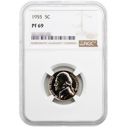 1955 Proof Jefferson Nickel NGC PF69 1955 Proof Jefferson Nickel NGC PF69