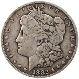 1882 CC Morgan Silver Dollar Very Good - Fine