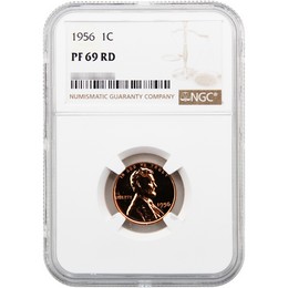 1956 Proof Lincoln Cent NGC PF69 RD
