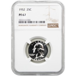 1952 Proof Washington Quarter NGC PF67