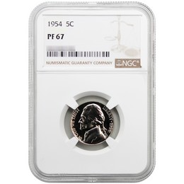 1954 Proof Jefferson Nickel NGC PF67 1954 Proof Jefferson Nickel NGC PF67