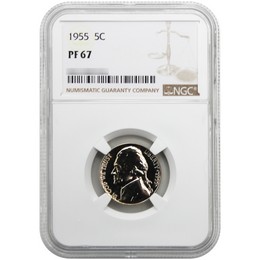 1955 Proof Jefferson Nickel NGC PF-67