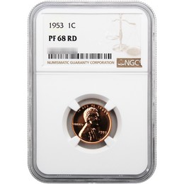 1953 Proof Lincoln Cent NGC PF68 RD