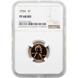 1954 Proof Lincoln Cent NGC PF68 RD