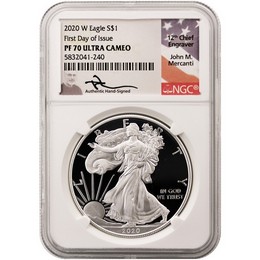 2018 S Silver Eagle FDOI PF70 ULTRA CAMEO BRIDGE LABEL CORE NGC