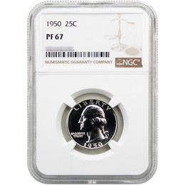 1950 Proof Washington Quarter NGC PF67 1950 Proof Washington Quarter NGC PF67