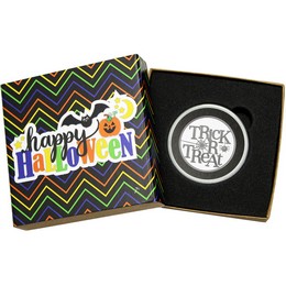 Halloween Trick or Treat Half Ounce .999 Silver Medallion in Gift Box