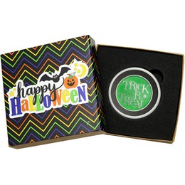 Halloween Trick or Treat Glow-in-the-Dark Half Ounce .999 Silver Medallion Enameled in Gift Box