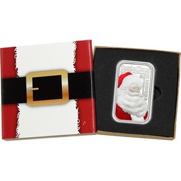 2025 Santa Claus Nicknames 1oz .999 Silver Bar Enameled in Gift Box 2025 Santa Claus Nicknames 1oz .999 Silver Bar Enameled in Gift Box