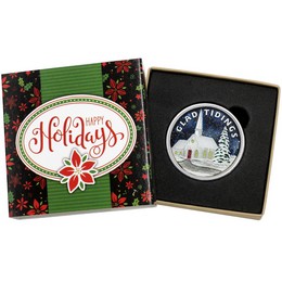 2025 Glad Tidings Country Church 1oz .999 Silver Medallion Enameled in Gift Box 2025 Glad Tidings Country Church 1oz .999 Silver Medallion Enameled in Gift Box