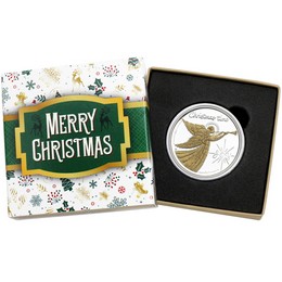 2025 Joy Angel 1oz .999 Silver Medallion Enameled in Gift Box 2025 Joy Angel 1oz .999 Silver Medallion Enameled in Gift Box