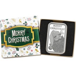2025 Merry Christmas Santa Claus 5oz .999 Silver Bar in Gift Box 2025 Merry Christmas Santa Claus 5oz .999 Silver Bar in Gift Box