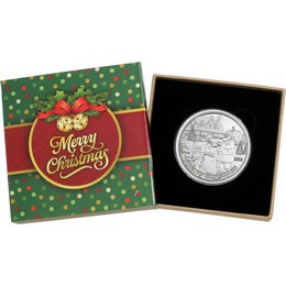 2026 Santa Claus Mailbox Letters 1oz .999 Silver Medallion in Gift Box
