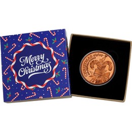 2026 Christmas Wishes Candy Canes 1oz Copper Medallion in Gift Box