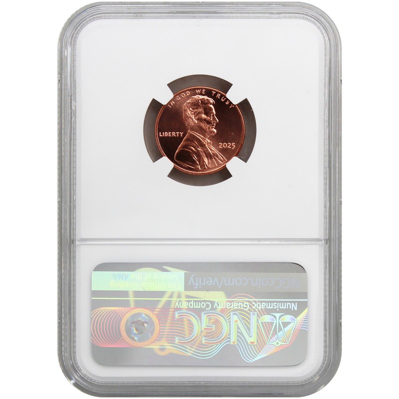 2025 Lincoln Cent NGC MS69 RD from the 20-Coin Uncirculated Set