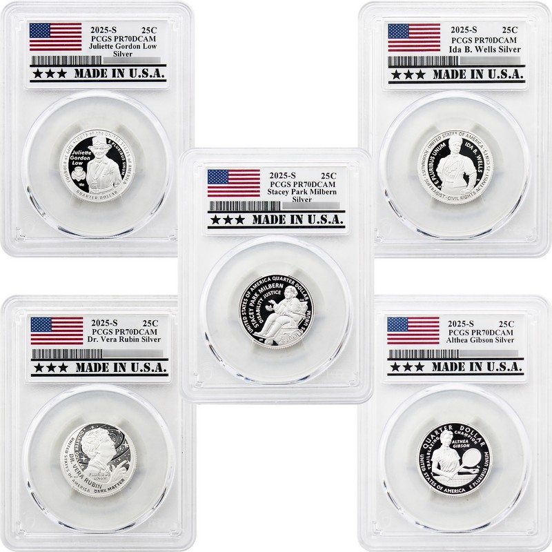 2025 Sil PF American Women Qtr Set PCGS PR70DCAM USA Holder | The