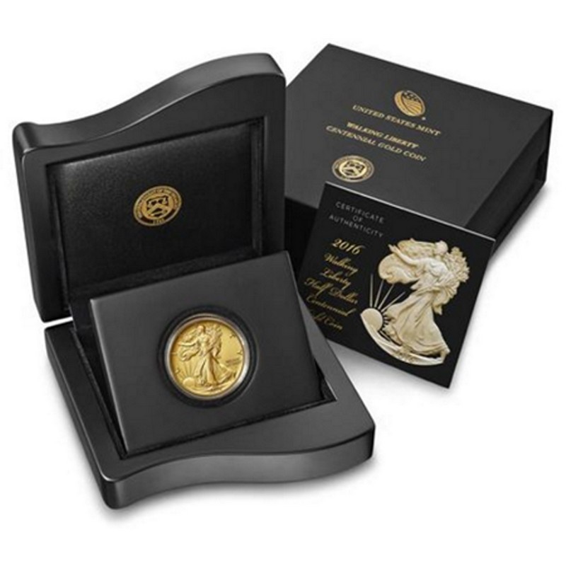 2016 W 1/2oz Gold Walking Liberty Half Dollar OGP | The Coin Vault