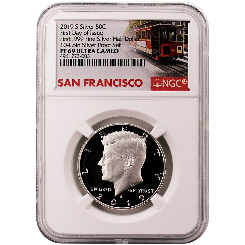 2019 S Clad 50C Kennedy NGC PF70 Ultra Cameo First Day Of Issue 