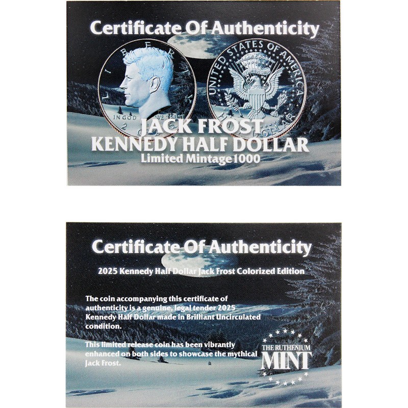 2025 Kennedy Half Dollar Jack Frost Colorized Edition | The Coin Vault