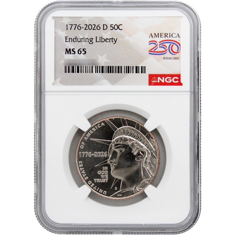 2026 D 1/2$ Enduring Liberty NGC MS65 America 250 Label | The Coin