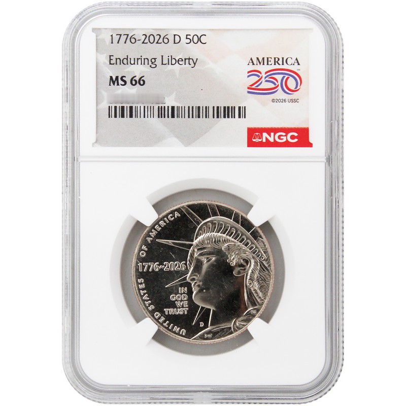 2026 D 1/2$ Enduring Liberty NGC MS66 America 250 Label | The Coin