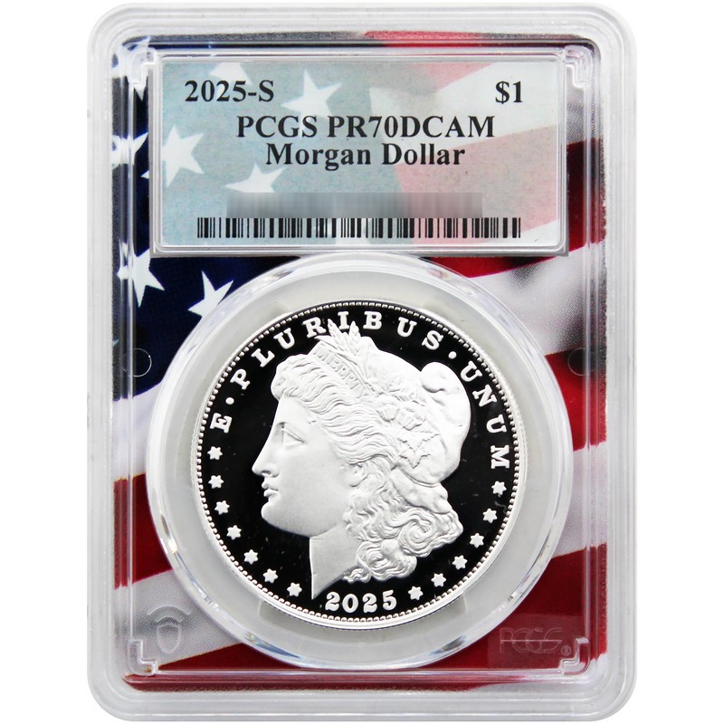 2025 PF Morgan & Peace PCGS PR70 Picture Frame | The Coin Vault