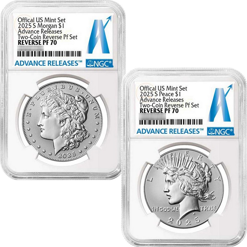 2025 S Rev PF Morgan and Peace Silver Set NGC PF70 AR | The Coin Vault 2025 S Rev PF Morgan and Peace Silver Set NGC PF70 AR | The Coin Vault