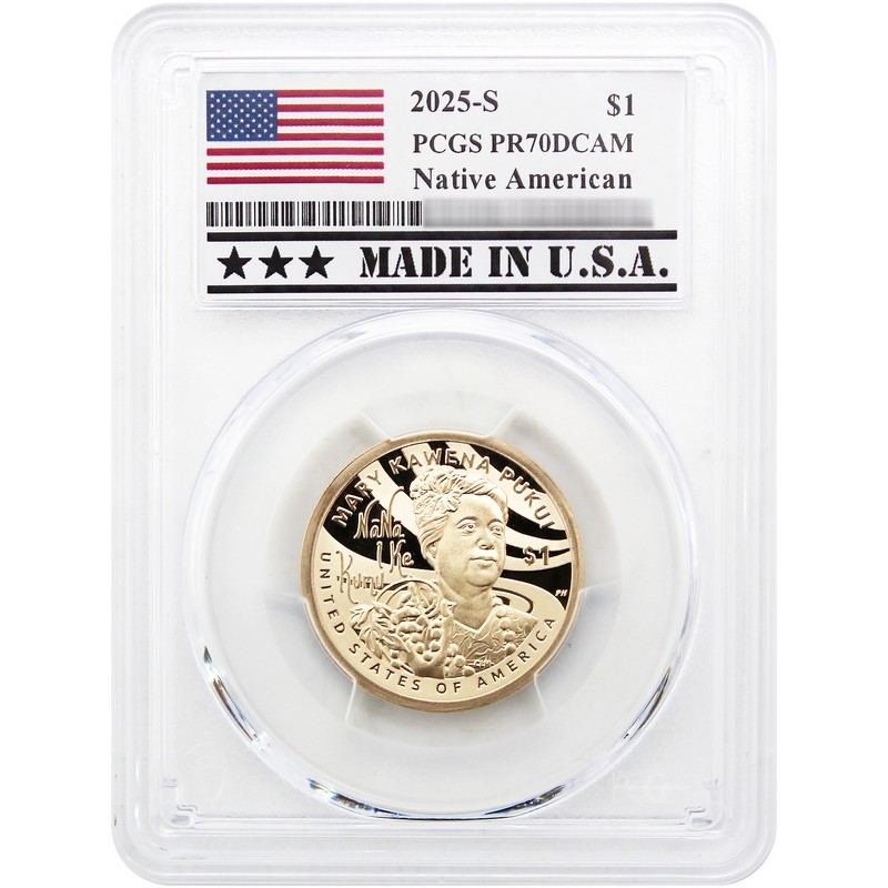 2025 S PF SAC Dollar PCGS PR70 DCAM USA Holder | The Coin Vault