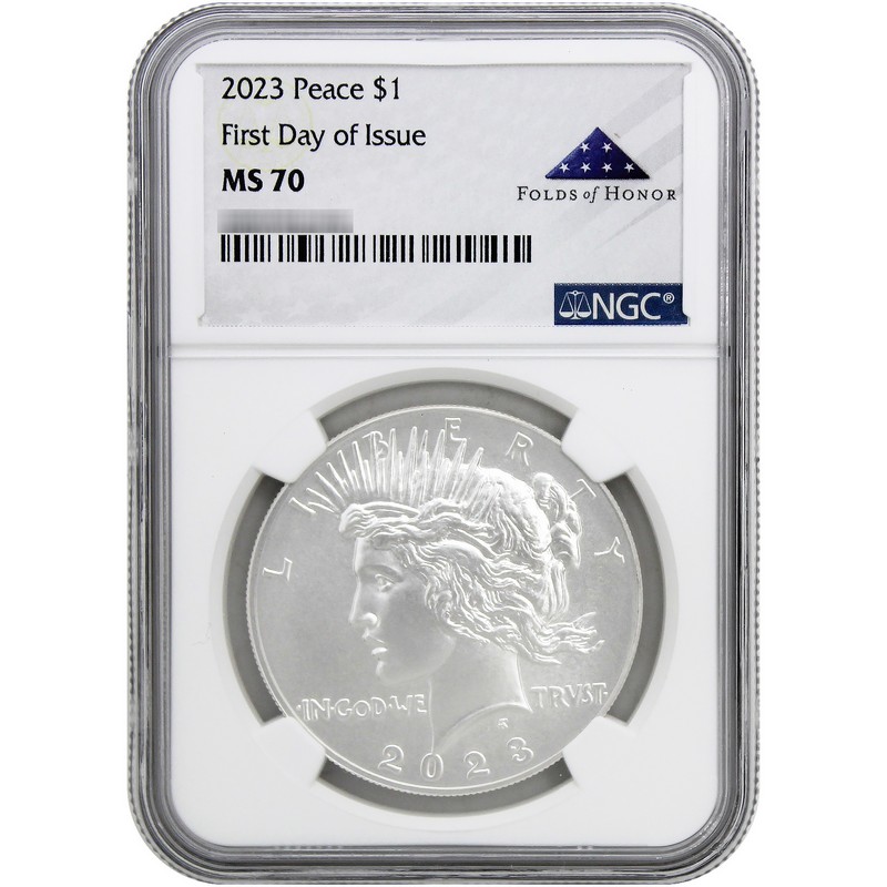 アメリカ2023年ピース1ドル銀貨 NGC MS70 2023 Peace Dollar (Philadelphia)--No Mint Mark NGC MS70 FDI