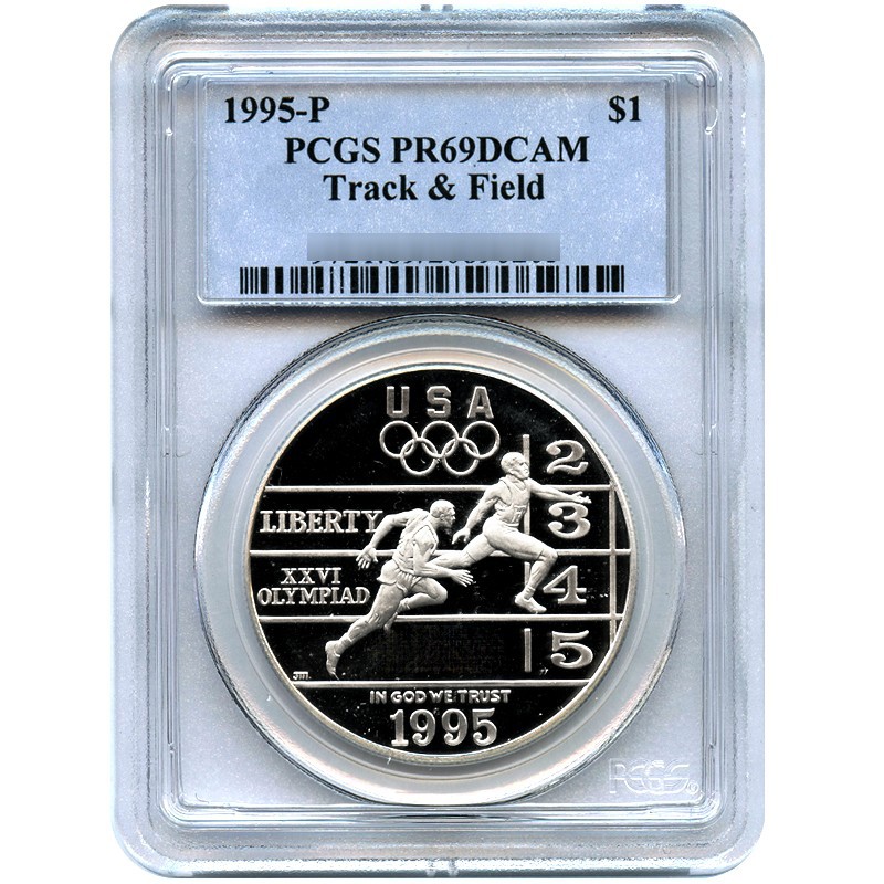 1995 Proof Olympic Track & Field Commem Dollar PCGS PR69 DCAM