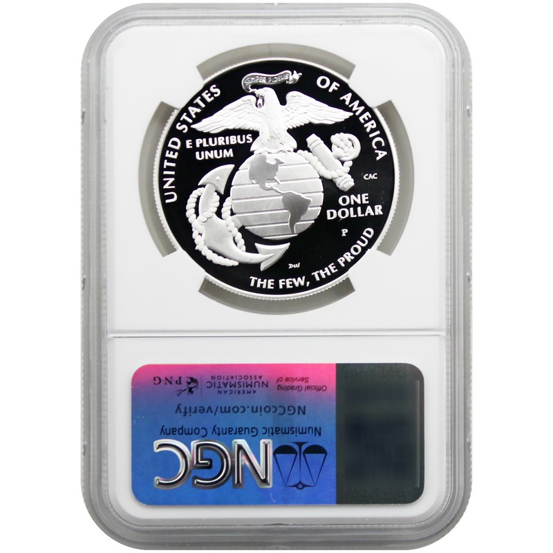 2025 $1 Proof U.S. Marine Corps 250th Anniversary Commem Silver