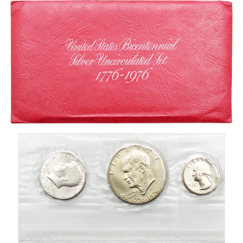 助産ノート 全セット 237ページ! 1976 3 Piece Silver Mint Set | The Coin Vault