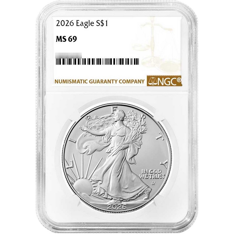 2026 Silver Eagle NGC MS69 Brown Label | The Coin Vault