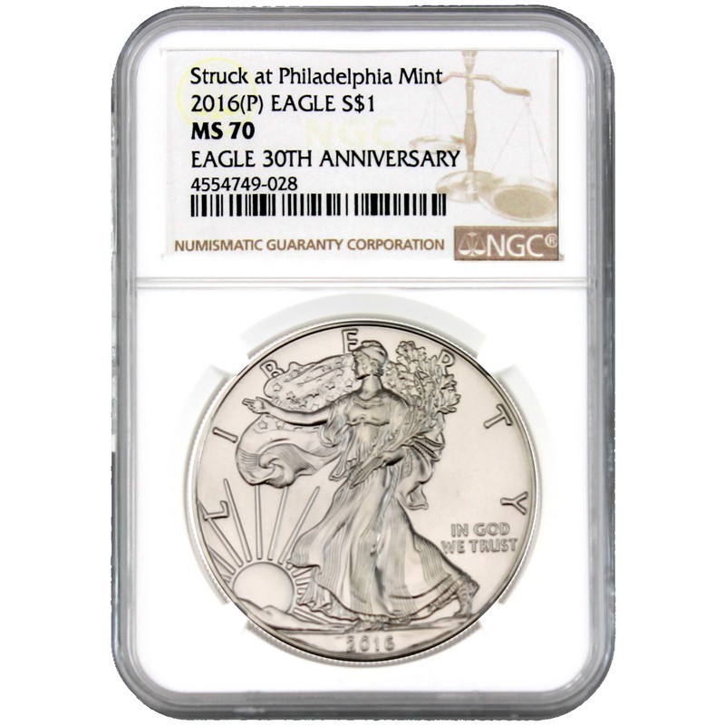 2016 (P) SAE NGC MS70 Brown Label | The Coin Vault