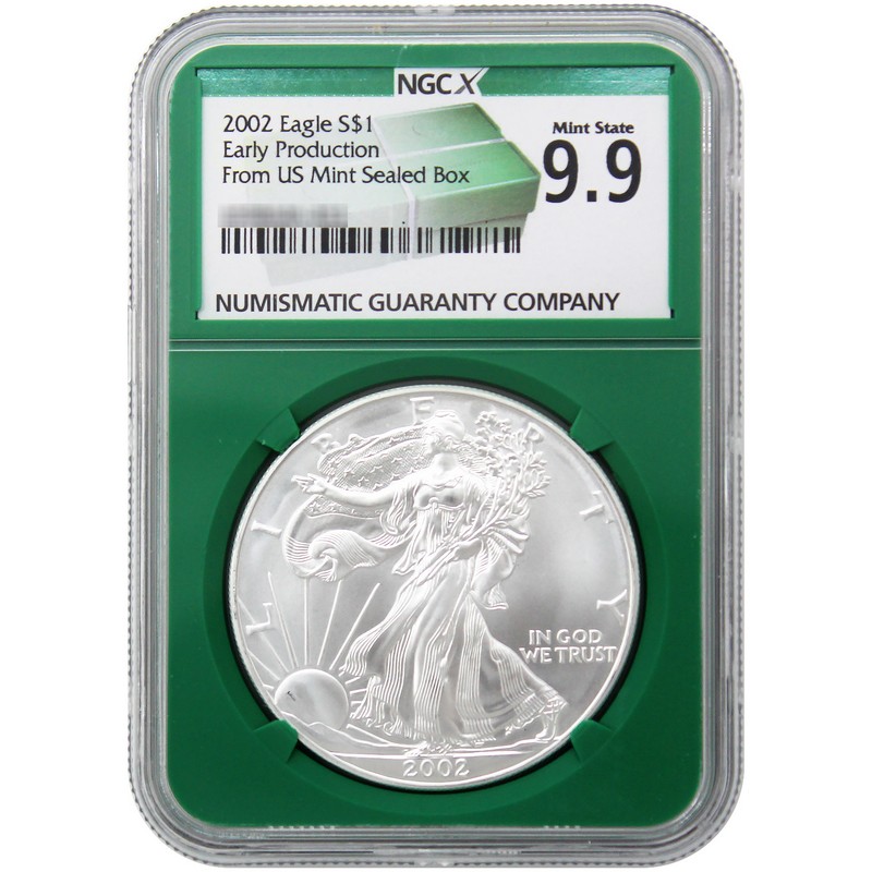 2002 SAE NGCX MS 9.9 Early Production Green Core | The Coin Vault