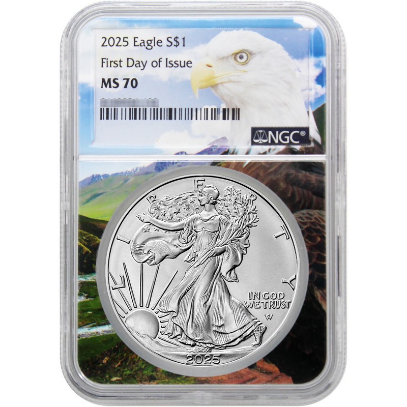 2025 Silver Eagle NGC MS70 FDI Eagle Core | The Coin Vault