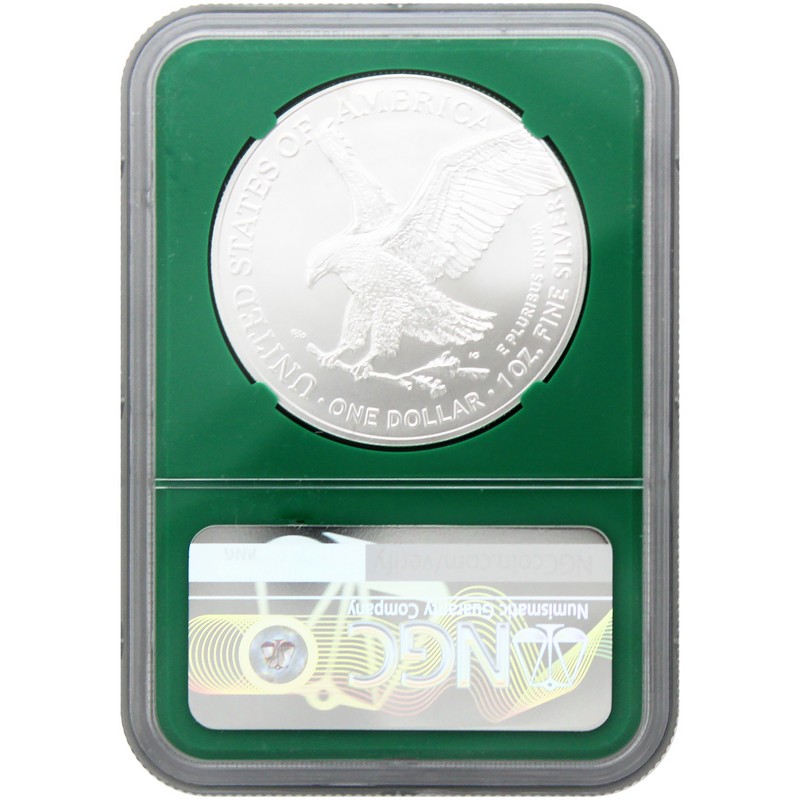 2025 Silver Eagle NGC MS69 Green Core | The Coin Vault