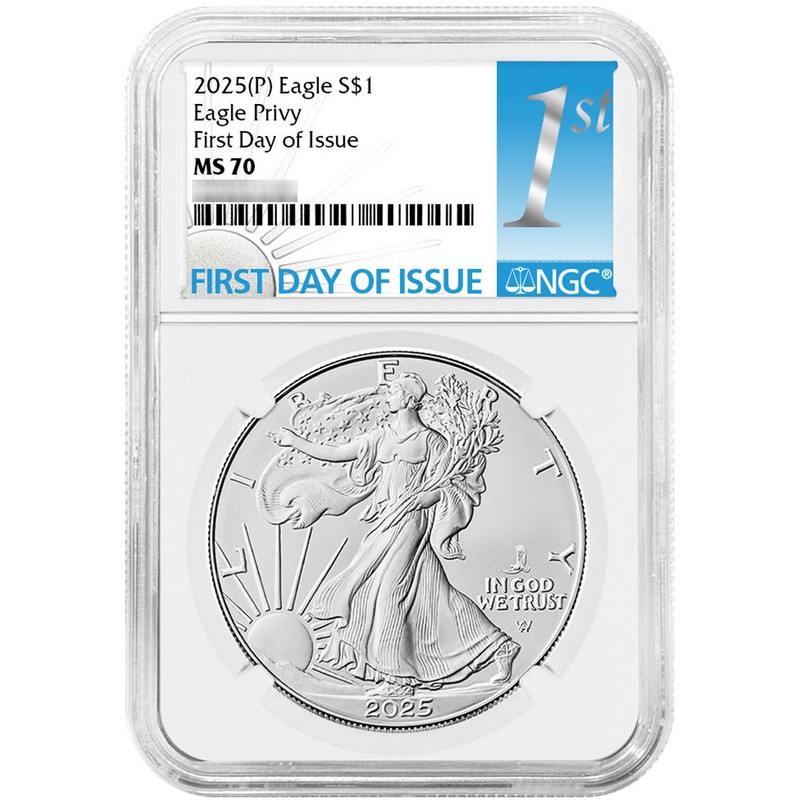 2025 (P) Silver Eagle First Eagle Privy Release NGC MS70 FDI 1st