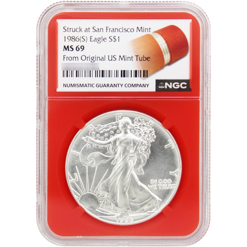 h*o様 1986 Silver Eagle MS 69 1986 American Eagle Silver S$1 NGC MS69 Classic Label (047