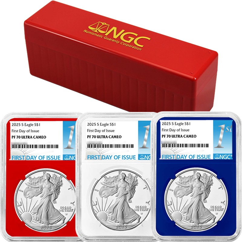 2025 S Proof Silver Eagle NGC PF70 UC FDI Red, White & Blue Core 3