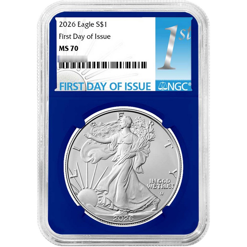 2026 SAE NGC MS70 FDI Red, White, & Blue 1st Label | The Coin Vault