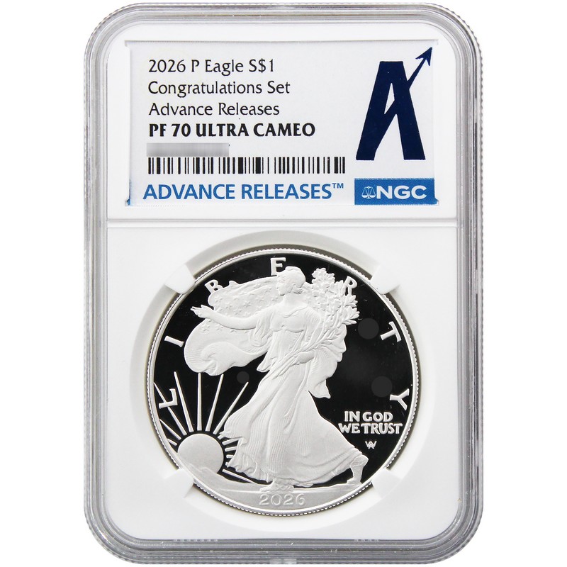 2026 Proof Congrats Set Silver Eagle NGC PF70 UC AR | The Coin Vault