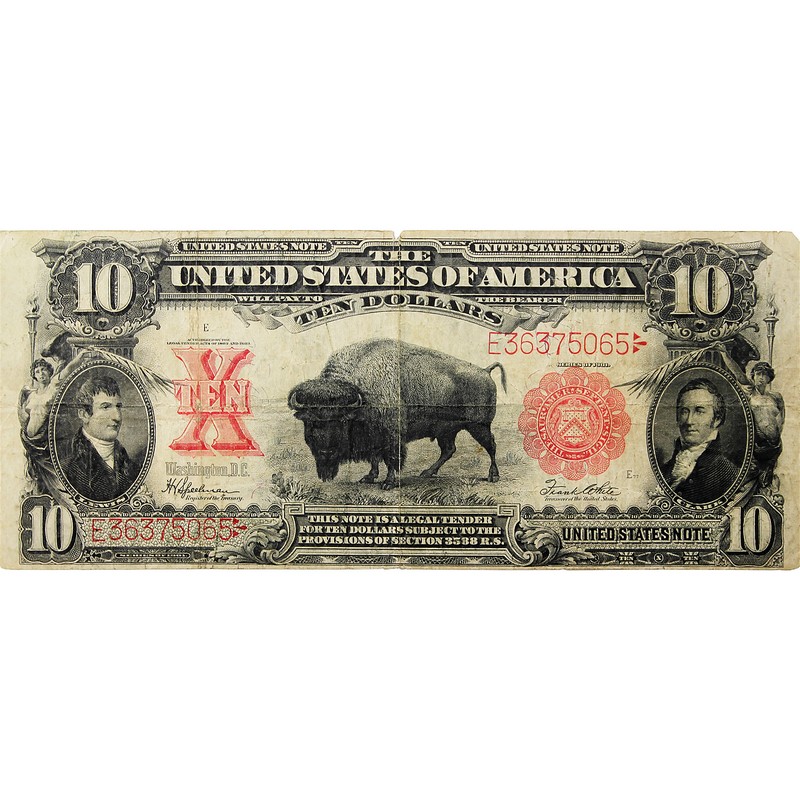 Us notes. Исторические купюры мира дорогие. 10 Долларов кабан банкота. Bison Dollar. Плакунов история на банкнотах США.