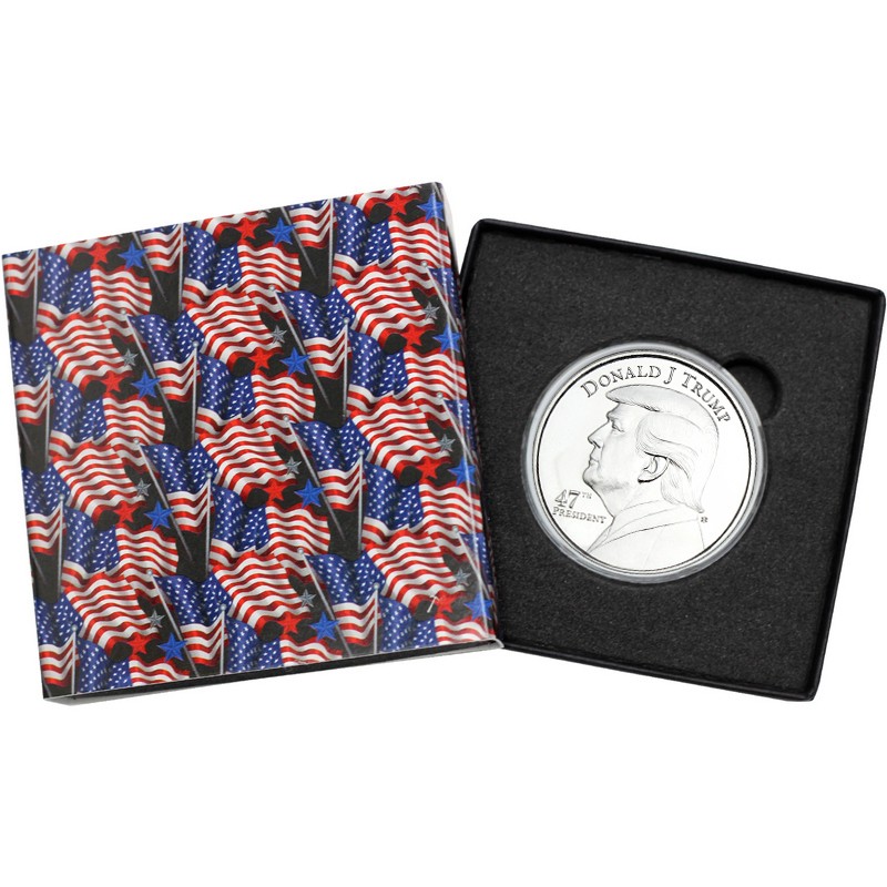 Trump 47th President 1oz Silver .999 Medallion | The Coin Vault
