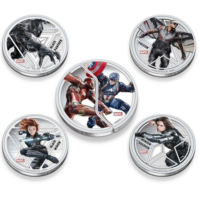 2016 captain america civil war 2 oz silver battle coins