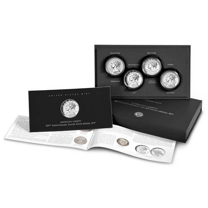 2017 American Liberty 225th Anniv Silver Four-Medal Set | TCV