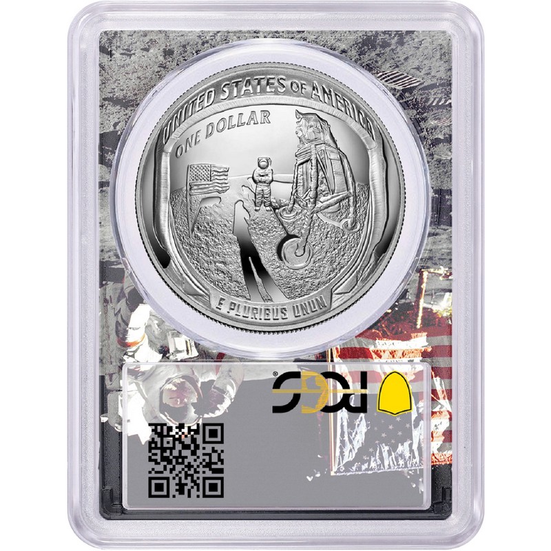 2019 P Apollo 11 50th Anniv Silver Dollar PCGS PR69 First Strike Space Frame