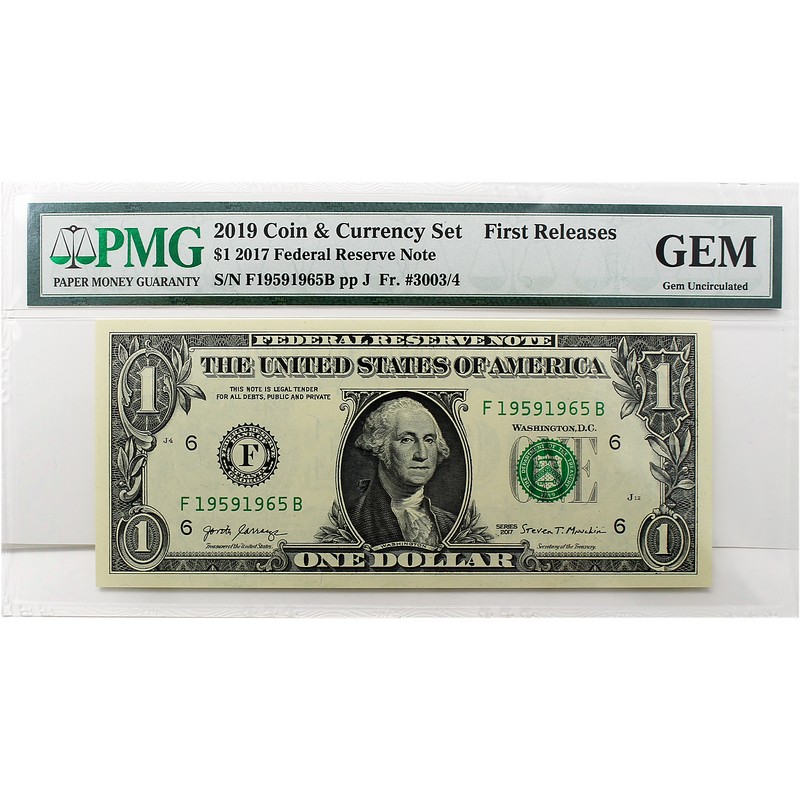 2019 Coin And Currency Set 2017 Dollar PMG First Releases Gem Uncirculated