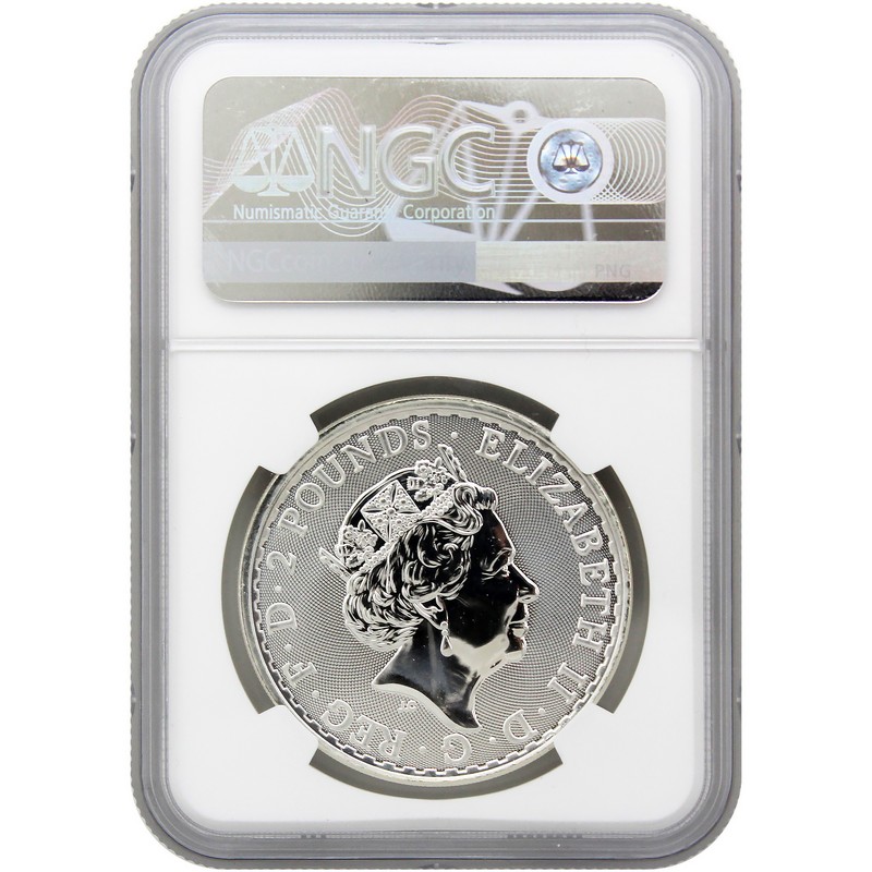 2021 Silver Britannia NGC Mint Error MS69 Reverse Struck Thru | TCV